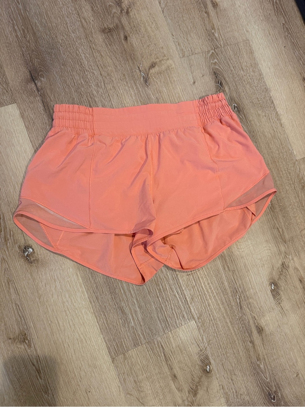 lululemon athletica Coral/Peach Athletic Running Shorts